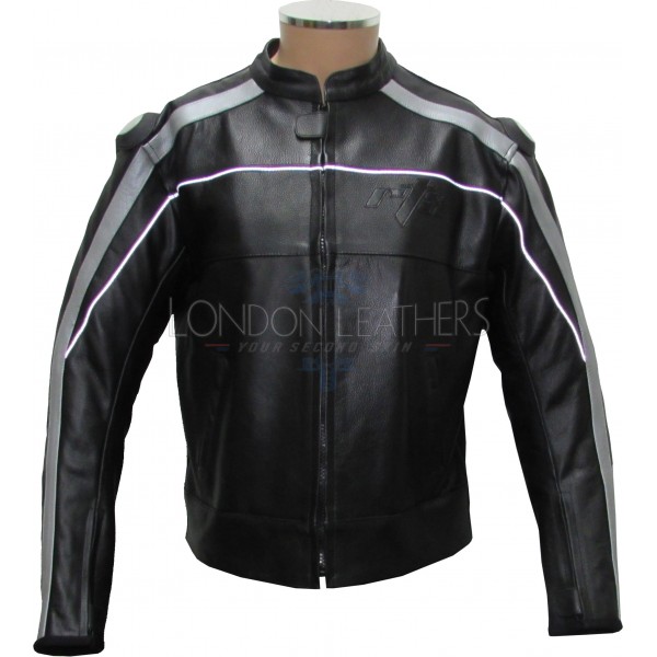 Vintage Retro Classic Black Leather Motorcycle Jacket
